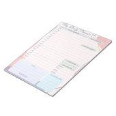 Täglicher Planer Einfach Elegant mehrfarbig Themed Notizblock (angewinkelt)