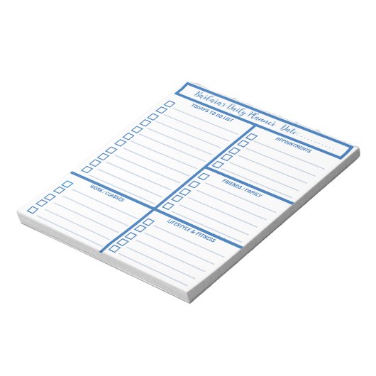 Täglicher Planer Einfach modern Beruflich Notizblock (Rotiert)