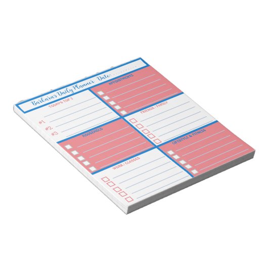 Täglicher Planer Einfach modern Beruflich Notizblock (angewinkelt)