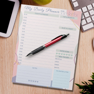 Täglicher Planer Einfaches Elegantes mehrfarbiges  Notizblock