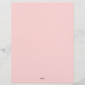 Täglicher Planer in Rosa Briefbogen (Rückseite)