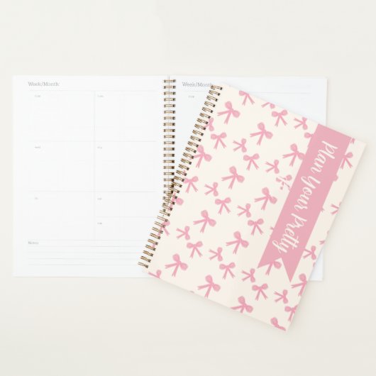 Täglicher Planer Pink Bow Dreams (Anzeige)