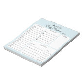 Täglicher Planer Skript Light Blue Notepad Notizblock (Rotiert)