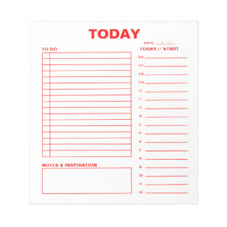 Täglicher Planer, um Minimalistisches Design aufzu Notizblock