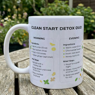 Täglicher Reset-Trinkguide Lemon Mint Kamille Kaffeetasse