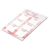 Täglicher Schulplaner pinkfarbene Blume Notizblock (angewinkelt)