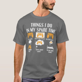 Täglicher Spielplan für Gamer und Gamer-Geschenke T-Shirt