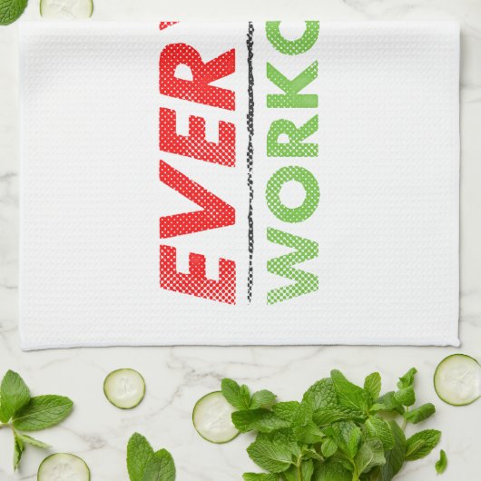 Täglicher Trainings-Tag Geschirrtuch (Gefaltet)