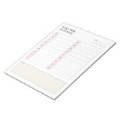 Täglicher Zeitblockplan-Planer  Notizblock (angewinkelt)