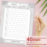 Täglicher Zielleiter zur Liste der persönlichen Zi Notizblock<br><div class="desc">Die Druckversion "To do list" in grauem Stil. Es ist genug Platz für Noten. Passen Sie Ihren Namen oder Familiennamen an. Größe: 8, 5" x 11" 40 Single Seitenreißseiten Design gedruckt auf jeder Seite</div>
