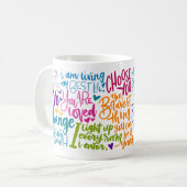 Tägliches Affirmation Kaffeetasse (Vorderseite Links)