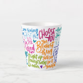 Tägliches Affirmation Milchtasse (Vorderseite)