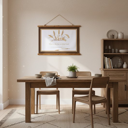 Tägliches Brot Wandteppich Mit Holzrahmen