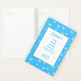 Tägliches Budget für Blue Hearts Planer