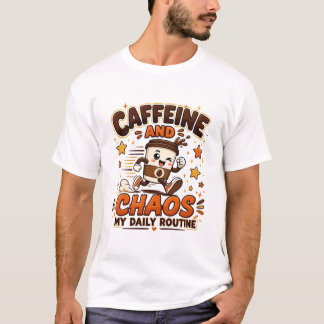 Tägliches Chaos und Kaffeekonsum - Lustiges Gesche T-Shirt