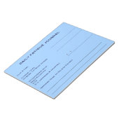 Tägliches Fatigue Journal (Sky Blue) Notizblock (angewinkelt)