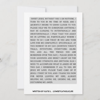 Tägliches Gebet der Übergabe Einladung