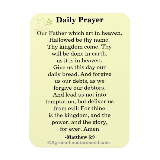 Tägliches Gebet Unser Vater KJV Magnet (Vertikal)