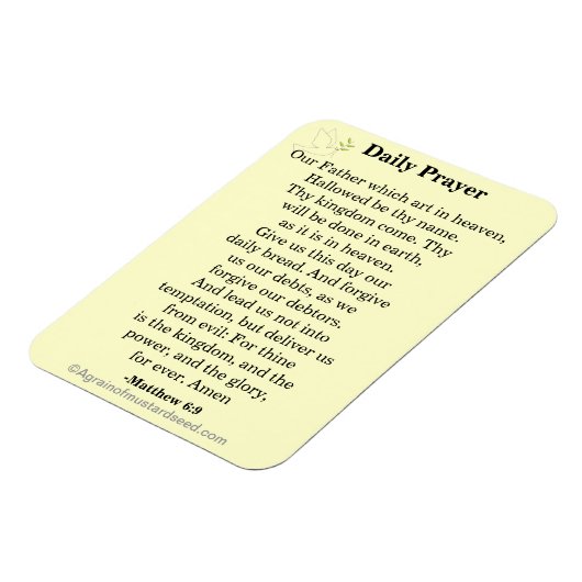 Tägliches Gebet Unser Vater KJV Magnet (Linke Seite)