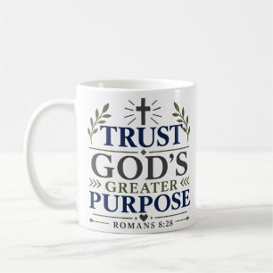 Tägliches Glaubenszitat: Vertraue Gottes größerem  Kaffeetasse