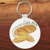 Tägliches Knoblauchbrot Schlüsselanhänger (Vorderseite)
