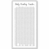 Tägliches Lesen von Habit-Tracker beim Lesen von L Aufkleber (Vorderseite)