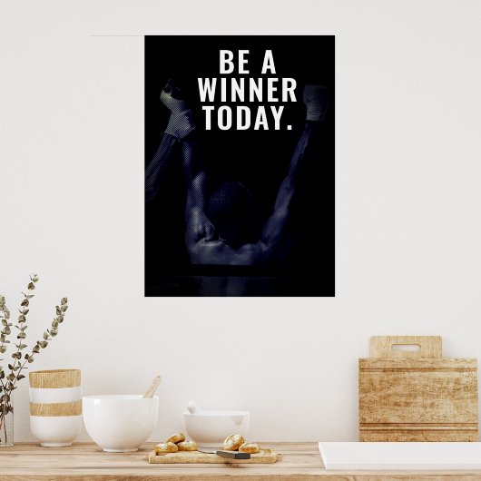 Tägliches Motivationspaket gewinnen Poster (Küche)
