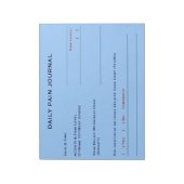 Tägliches Pain Journal (Sky Blue) Notizblock (Rotiert)