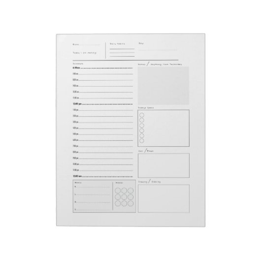 Tägliches Planer-Notizblock Notizblock (Rotiert)