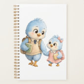 Tägliches Planer Notizbuch mit süßem Vogel (Vorderseite)