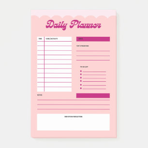 Tägliches Planer-Post-it®-Notizblock im rosa Ästhe Post-it Klebezettel