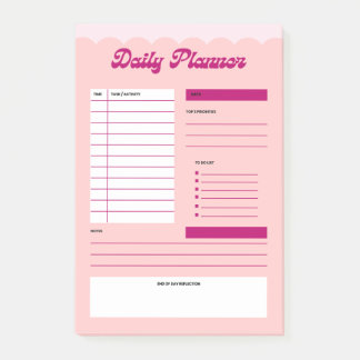 Tägliches Planer-Post-it®-Notizblock im rosa Ästhe Post-it Klebezettel