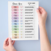 Tägliches Planerdiagramm Kinder Zeitplan Star Flyer (Hand)