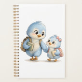 Tägliches Planungsnotizbuch Blaue Vogel Planer (Vorderseite)