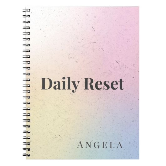 Tägliches Reset-Journal-Notizbuch Notizblock (Vorderseite)