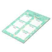 Tägliches Schulplanerprogramm aquamarines Musterno Notizblock (angewinkelt)