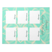 Tägliches Schulplanerprogramm aquamarines Musterno Notizblock (Vorderseite)