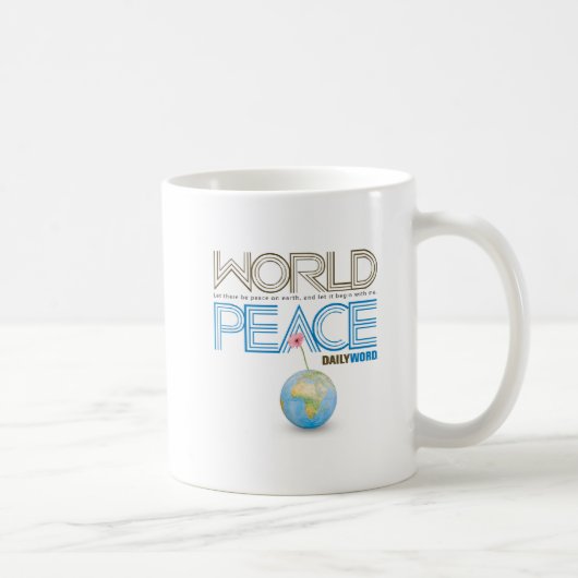 TÄGLICHES WORD® "Weltfrieden" Kaffeetasse (Rechts)