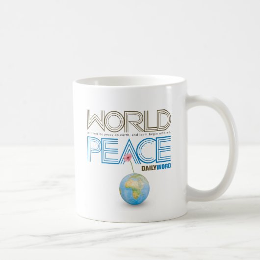 TÄGLICHES WORD® "Weltfrieden" Kaffeetasse (Rechts)