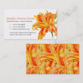 Taglilie-Bauers-/-Blumenzüchtergeschäftskarten Visitenkarte (Vorne/Hinten)