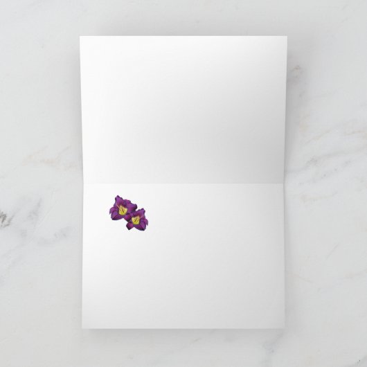 Taglilie 'Bela Lugosi Karte (Innenseite)