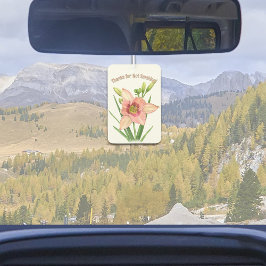 Taglilie Blume Botanische Kunst Personalisiert Autolufterfrischer