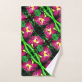 Taglilie Blume Nah Abstraktes Muster Badhandtuch Set (Handtuch)