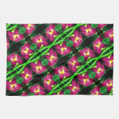 Taglilie Blume Nah Abstraktes Muster Geschirrtuch (Horizontal)