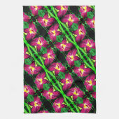 Taglilie Blume Nah Abstraktes Muster Geschirrtuch (Vertikal)