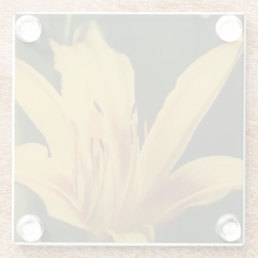 Taglilie Blume Untersetzer (Rückseite)