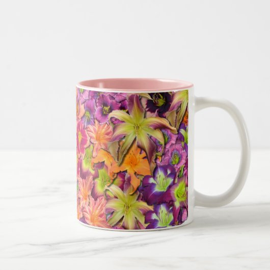 Taglilie-Blüte Zweifarbige Tasse (Rechts)