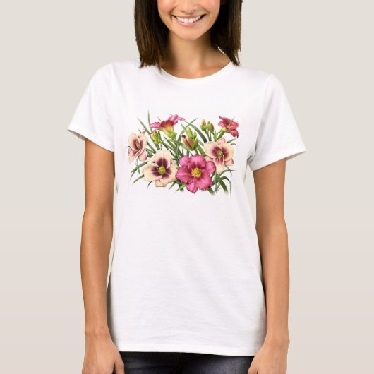 Taglilie Bouquet Rubies T-Shirt (Vorderseite)
