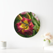 Taglilie "Dragon King" Große Wanduhr (Zuhause)