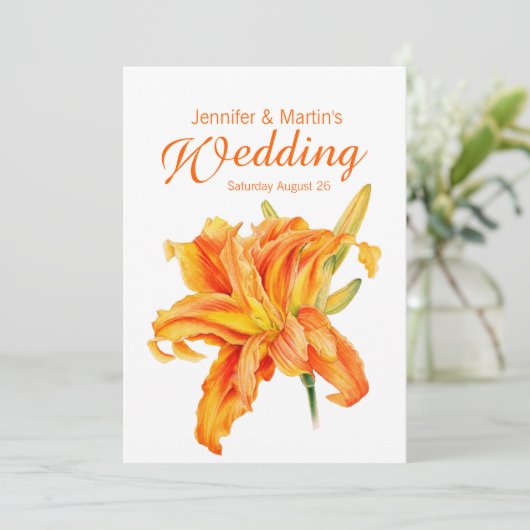 Taglilie Einladung (Stehend Vorderseite)